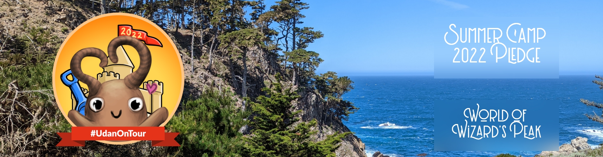 Header of a coastline with trees